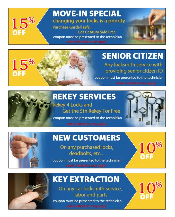 Northwest CO Locksmith Store, Colorado Springs, CO 719-396-2151 - coupon23-set-five